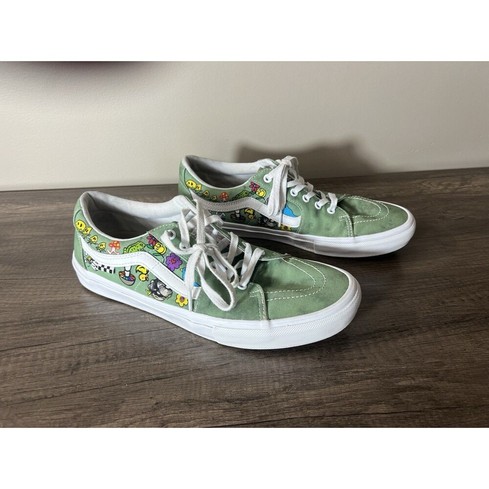 Exclusive Vans Skate laced Twisted Positivity Green Tie Dye Skate Shoes 12